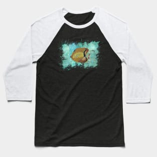 Butterfly Fish Splash - Marine Biology - Ocean Art Baseball T-Shirt